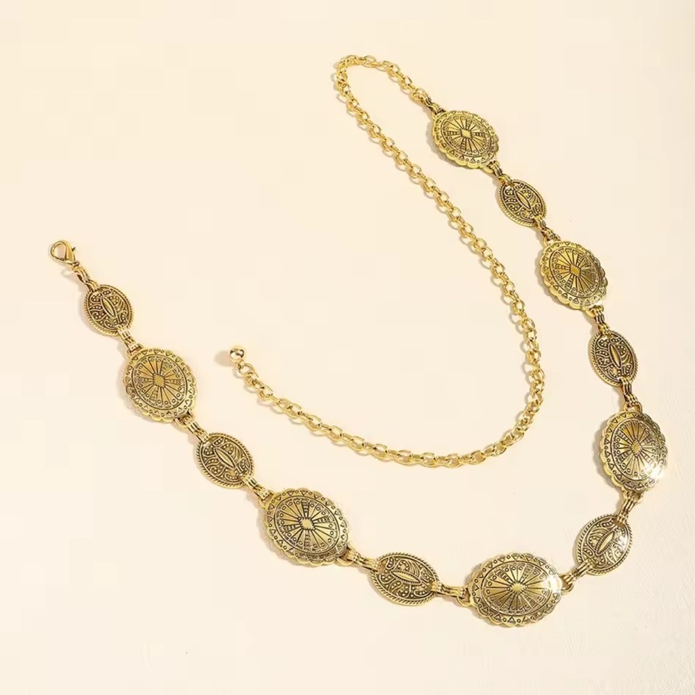 Vintage Retro Gold Chain Belt - Picture 3 of 7